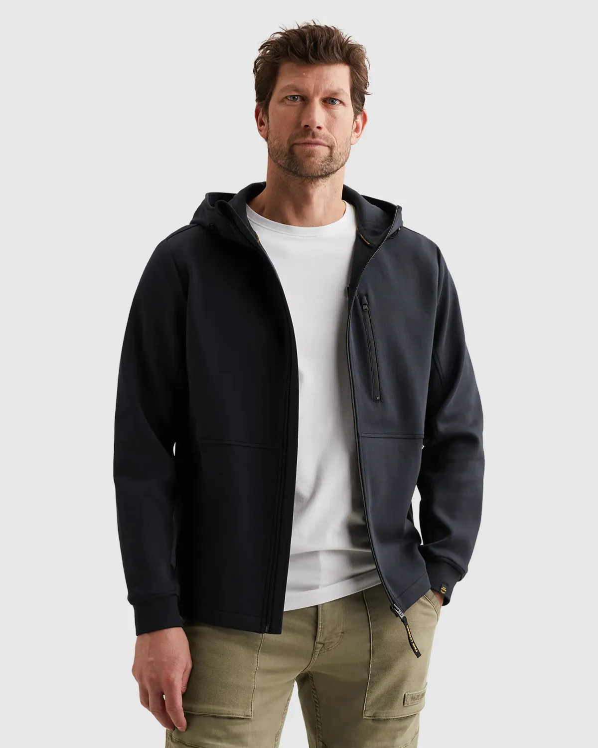 PME Legend Sweat jacket met capuchon en borstzak