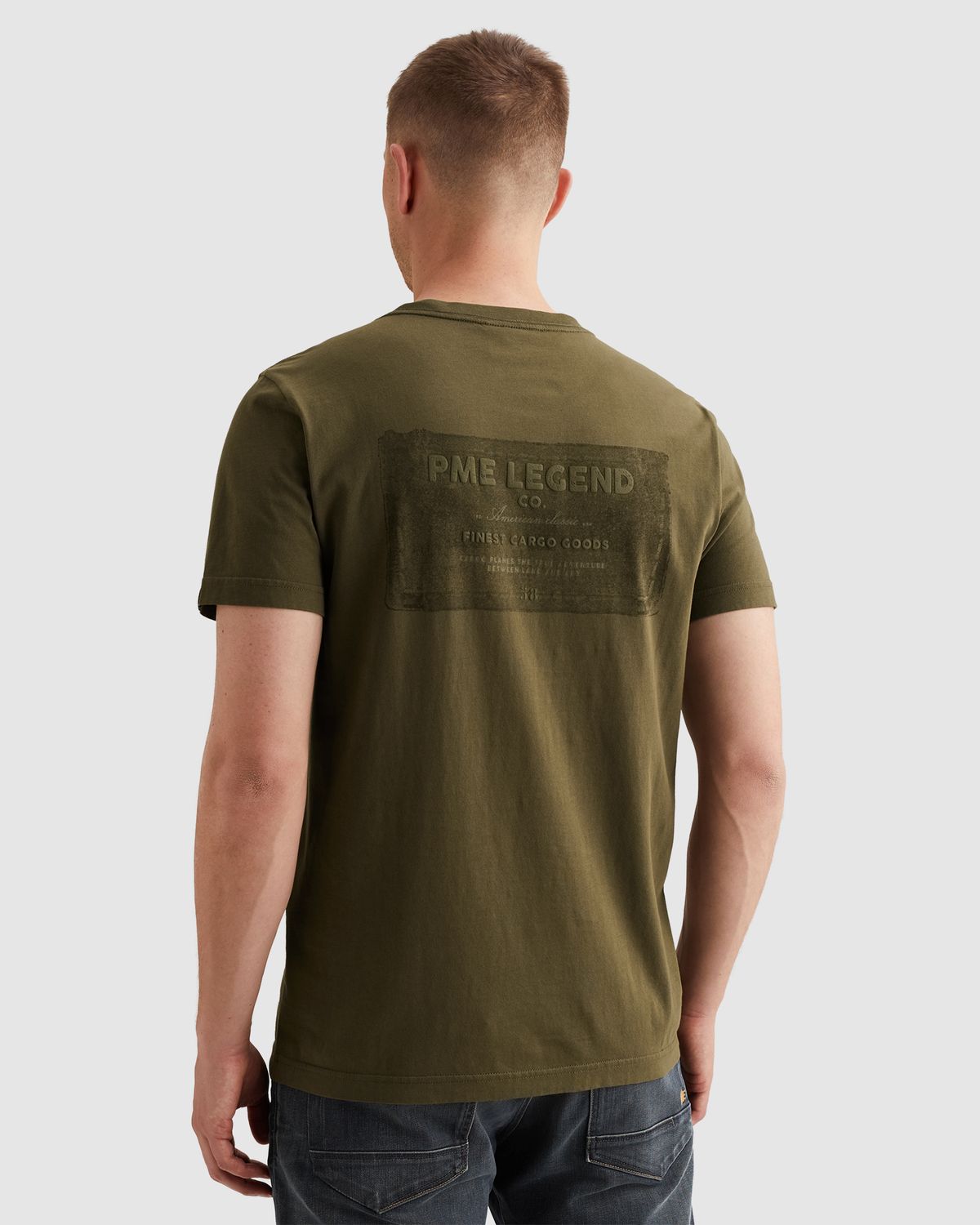 PME Legend T-shirt met artwork op de rug PTSS2602552-6415
