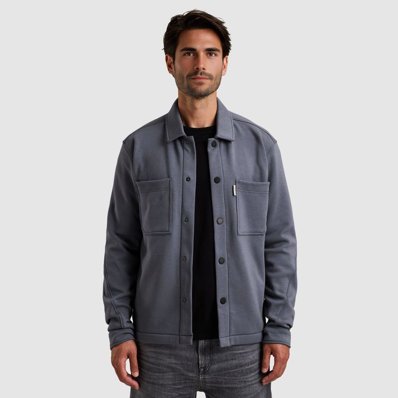 Cast Iron | Shirt jacket van interlock sweatstof CSW2511460-5277