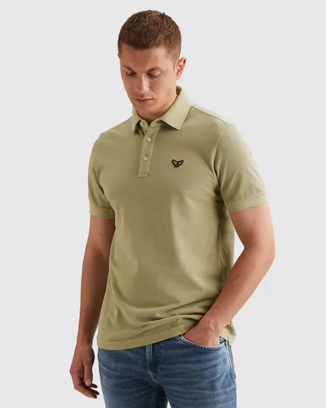 PME Legend Polo met garment-dye wassing en tailwing logo