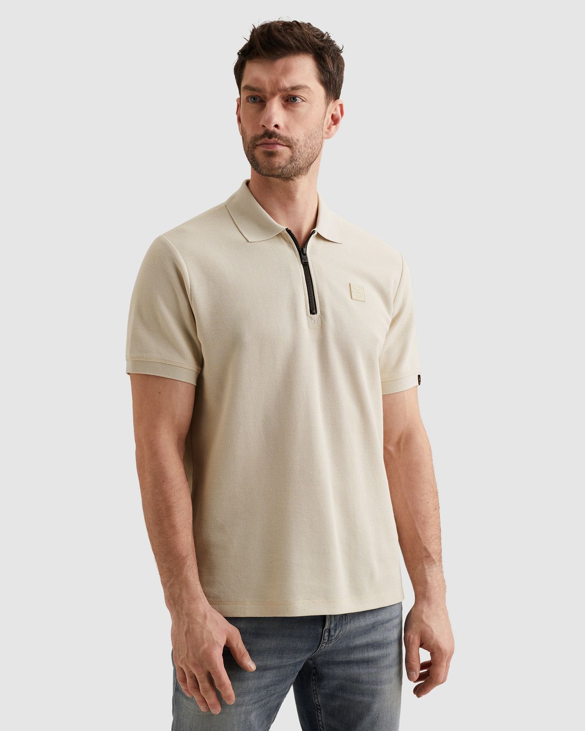 PME Legend Polo met wafelstructuur en ribkraag PPSS2602857-7013