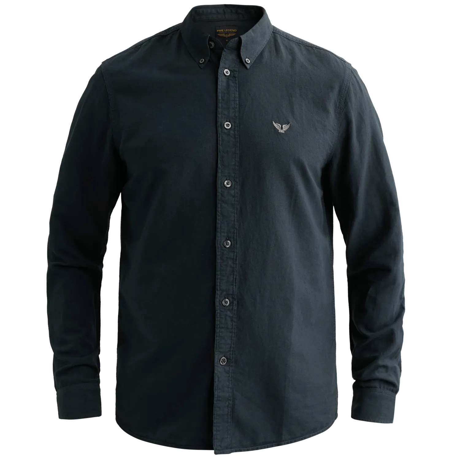 PME Legend Overhemd van een katoen/linnenblend garment-dye wassing