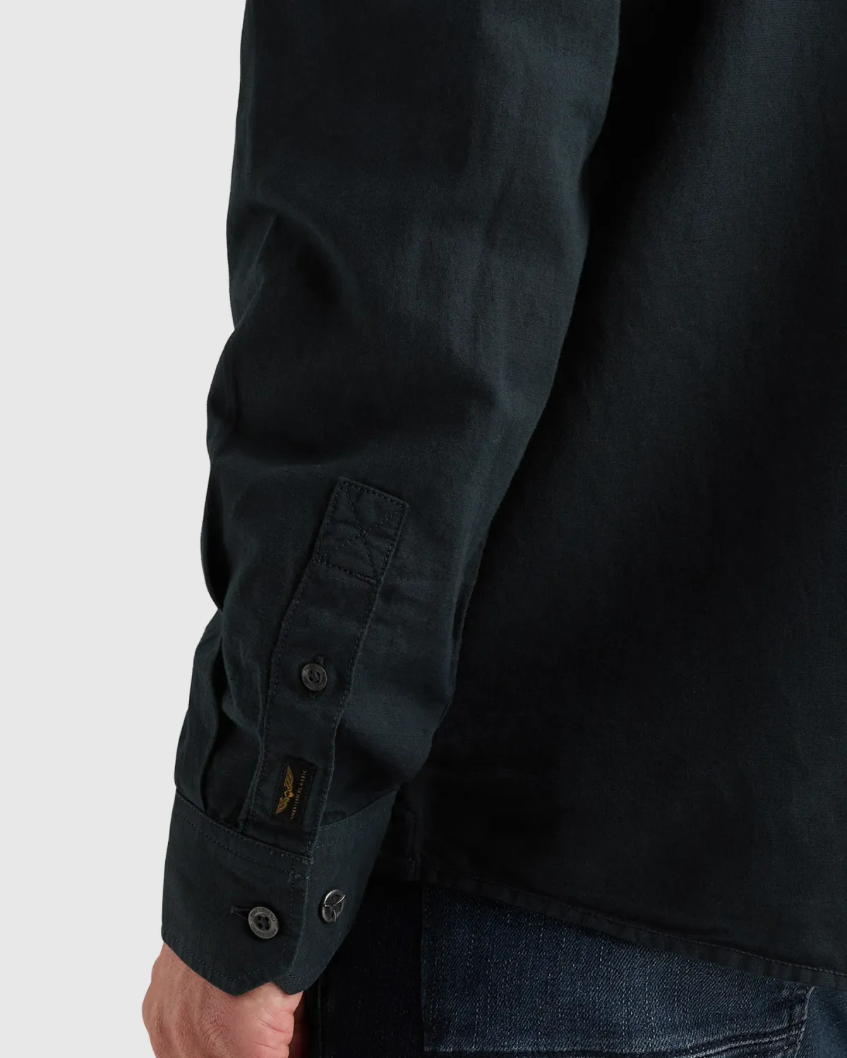 PME Legend Overhemd van een katoen/linnenblend garment-dye wassing