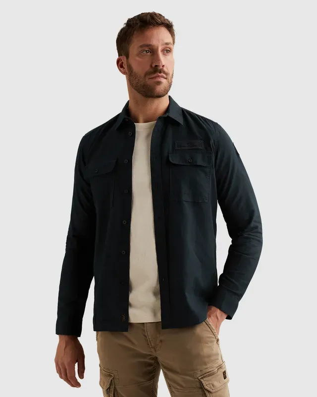 PME Legend Shirt jacket met ruitpatroon en borstzakken