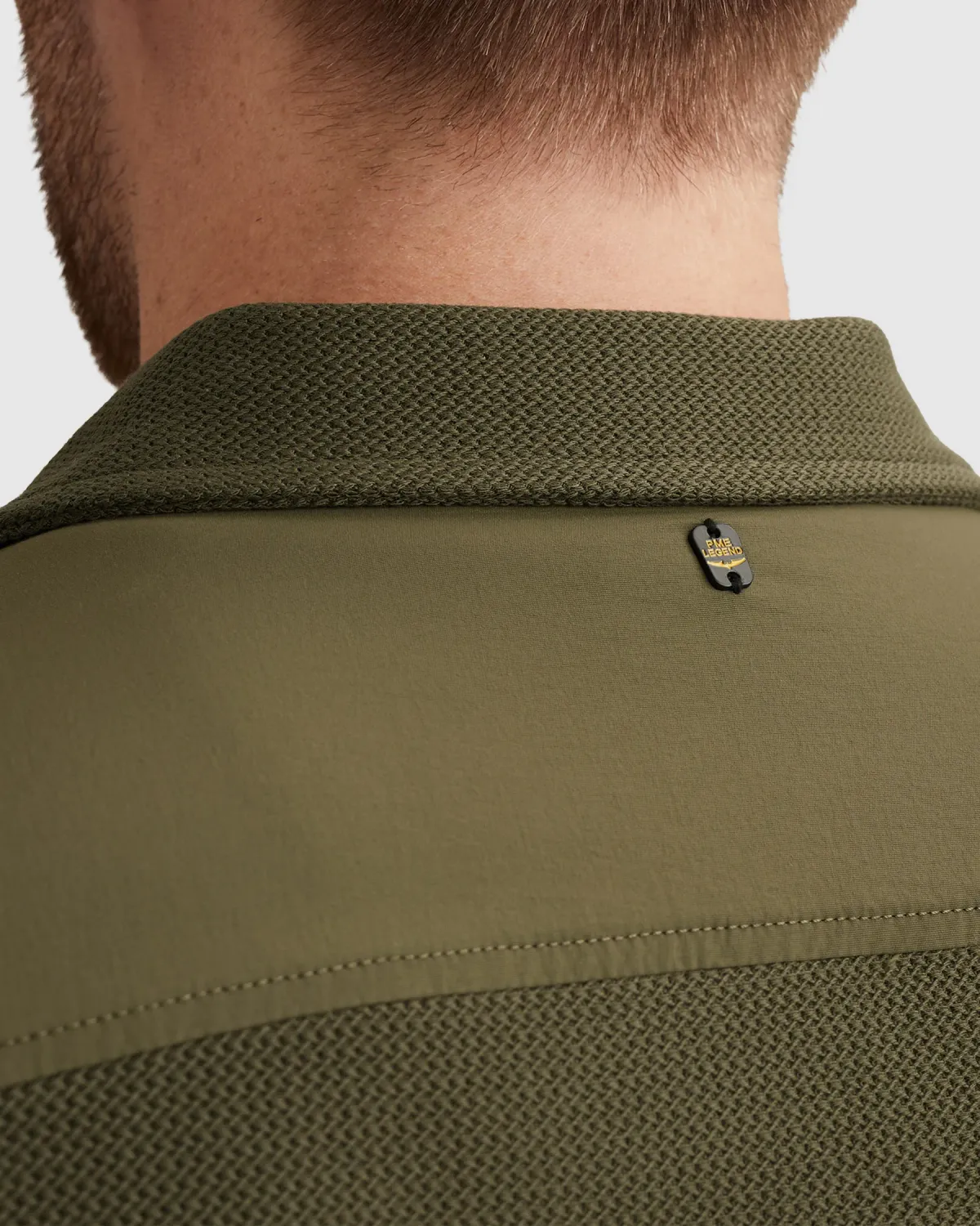 PME Legend Shirt jacket met ritssluiting en badge