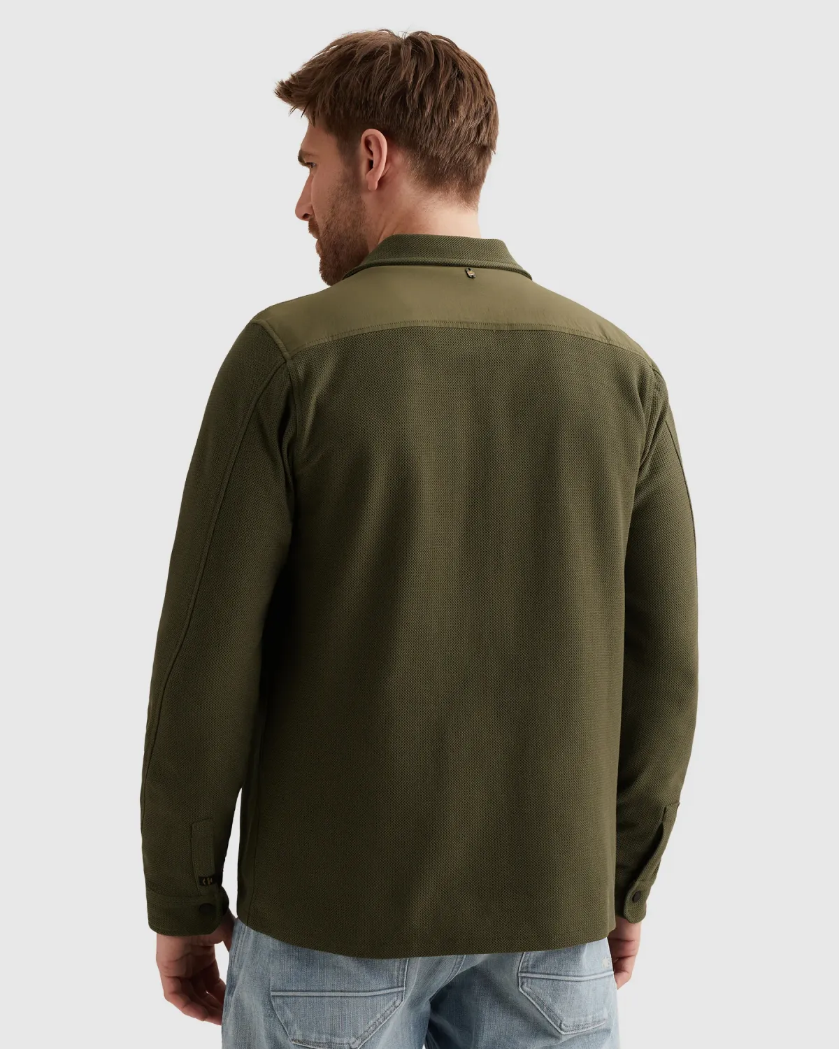 PME Legend Shirt jacket met ritssluiting en badge