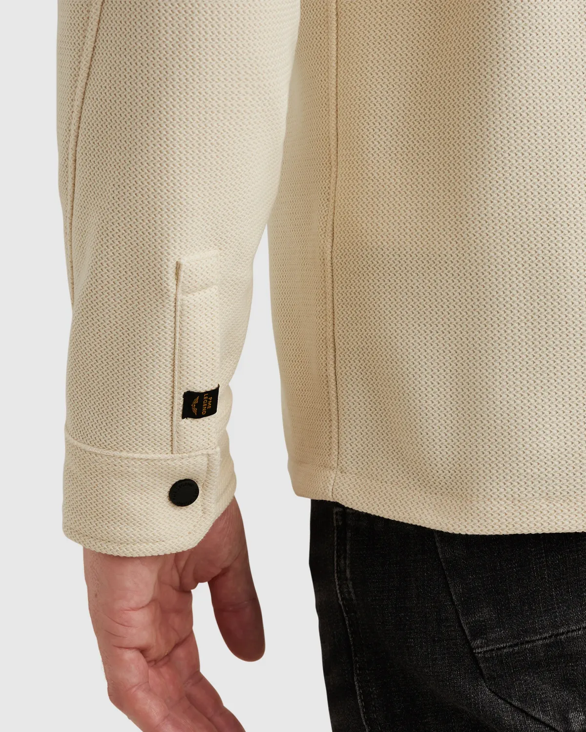 PME Legend Shirt jacket met ritssluiting en badge