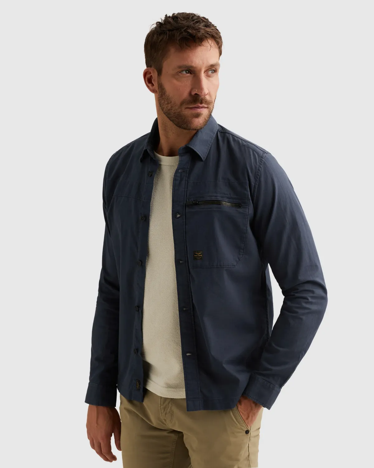 PME Legend Shirt jacket met knoopsluiting en borstzak