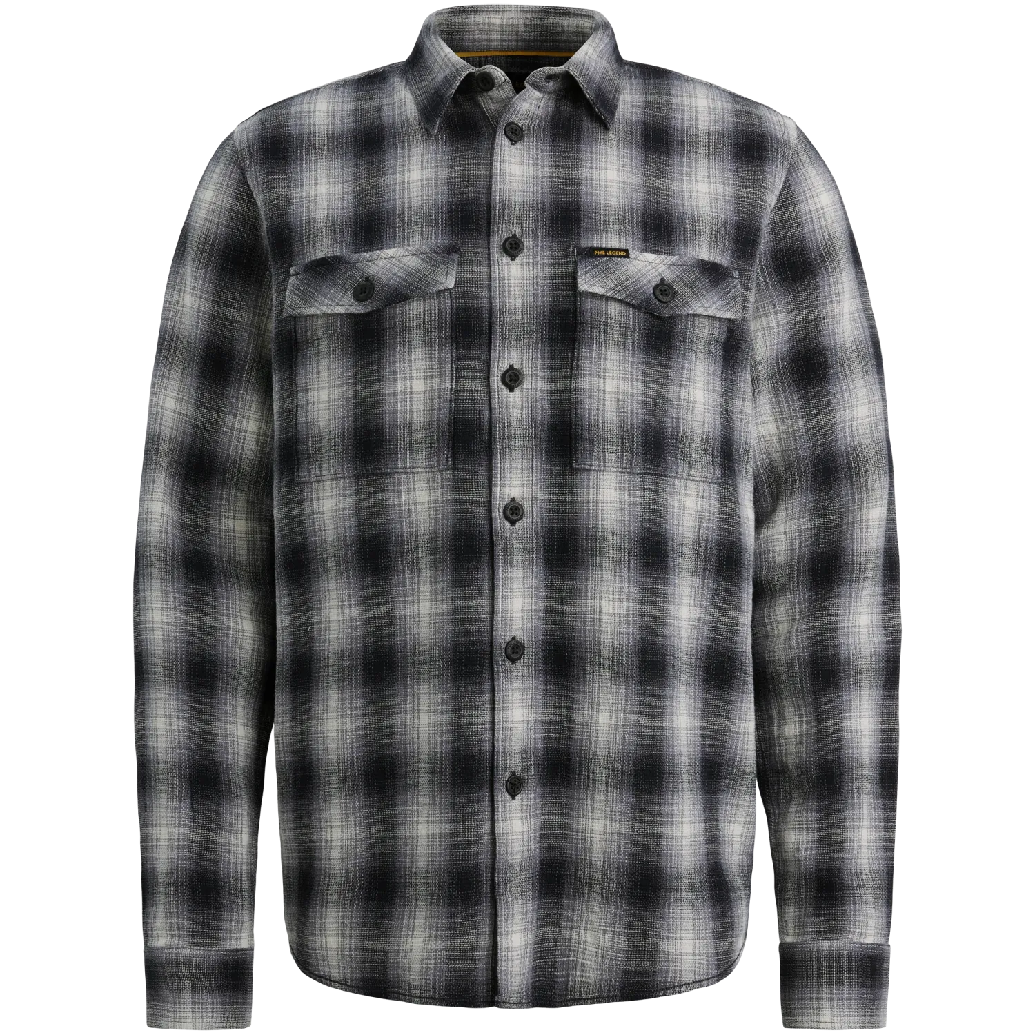 PME Legend Overhemd met borstzakken en stitching details
