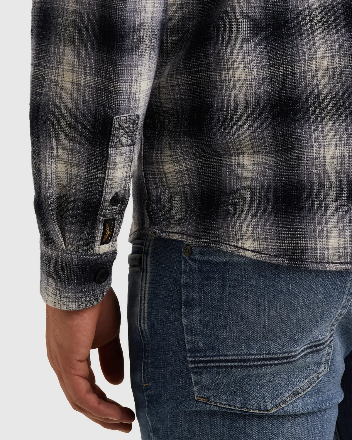 PME Legend Overhemd met borstzakken en stitching details
