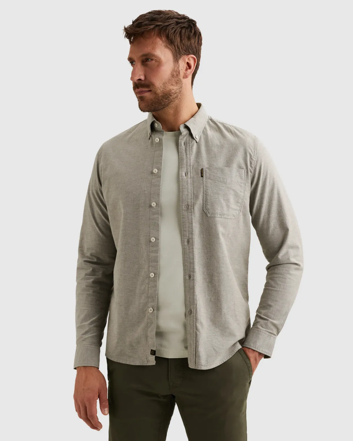 PME Legend Oxford overhemd met borstzak en button down kraag