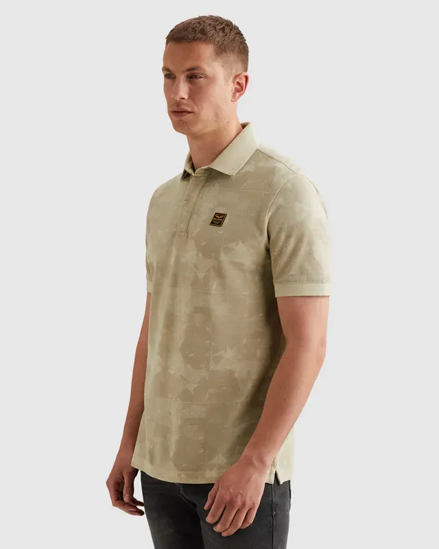 PME Legend Polo van piqué met allover print