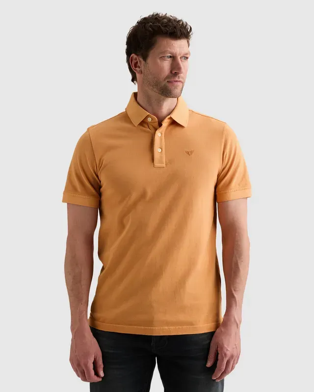 PME Legend Polo met garment-dye wassing van piqué