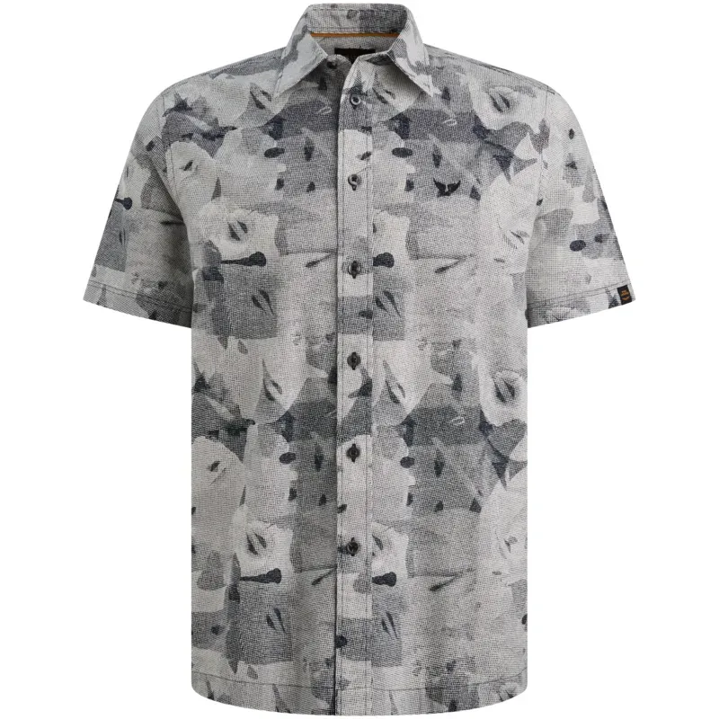 PME Legend Overhemd met korte mouwen en allover print