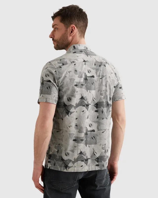 PME Legend Overhemd met korte mouwen en allover print