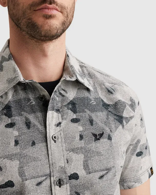 PME Legend Overhemd met korte mouwen en allover print