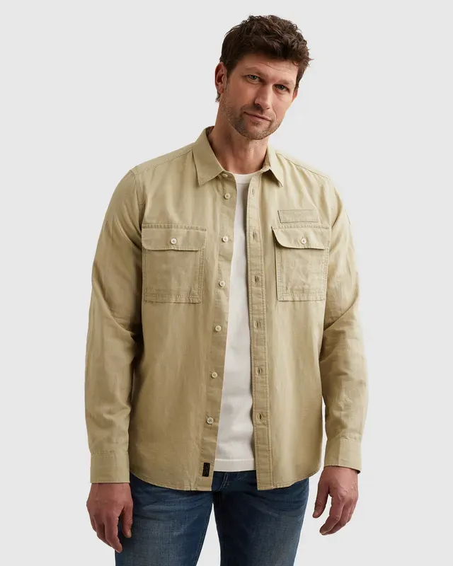 PME Legend Shirt jacket met ruitpatroon en borstzakken