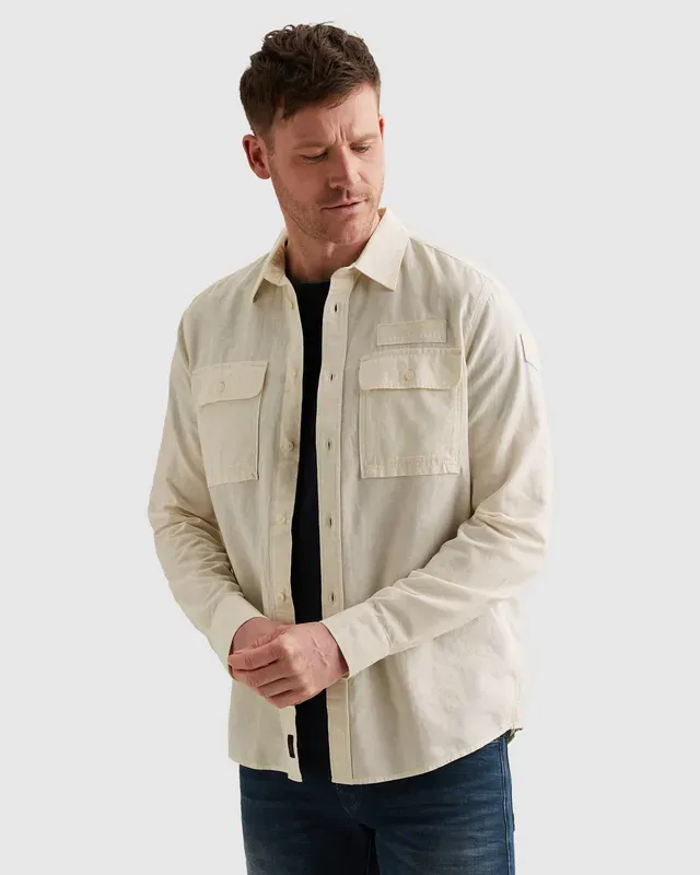 PME Legend Shirt jacket met ruitpatroon en borstzakken