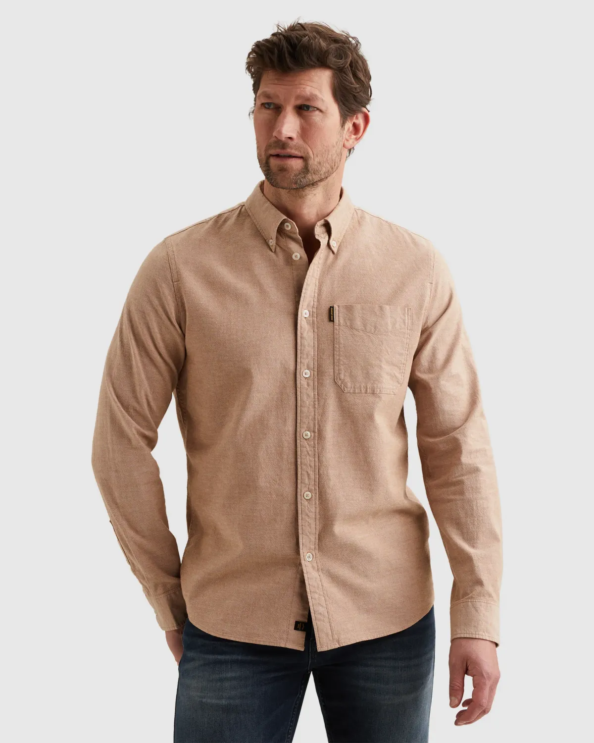 PME Legend Oxford overhemd met borstzak en button down kraag