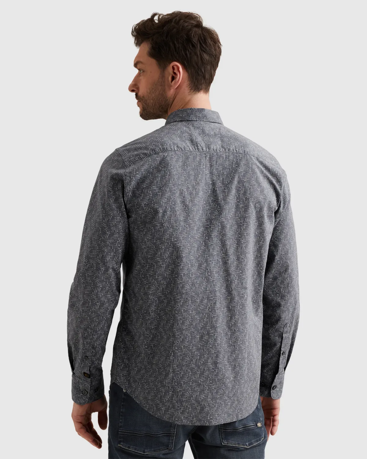 PME Legend Overhemd met allover print en button down kraag