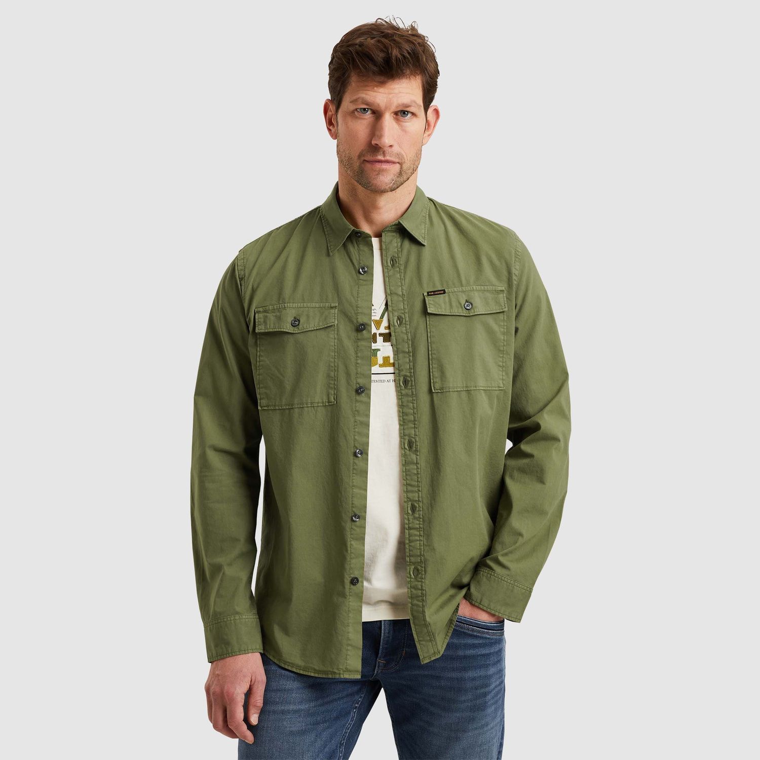 PME Legend | Overhemd met twee borstzakken PSI2502204-6380