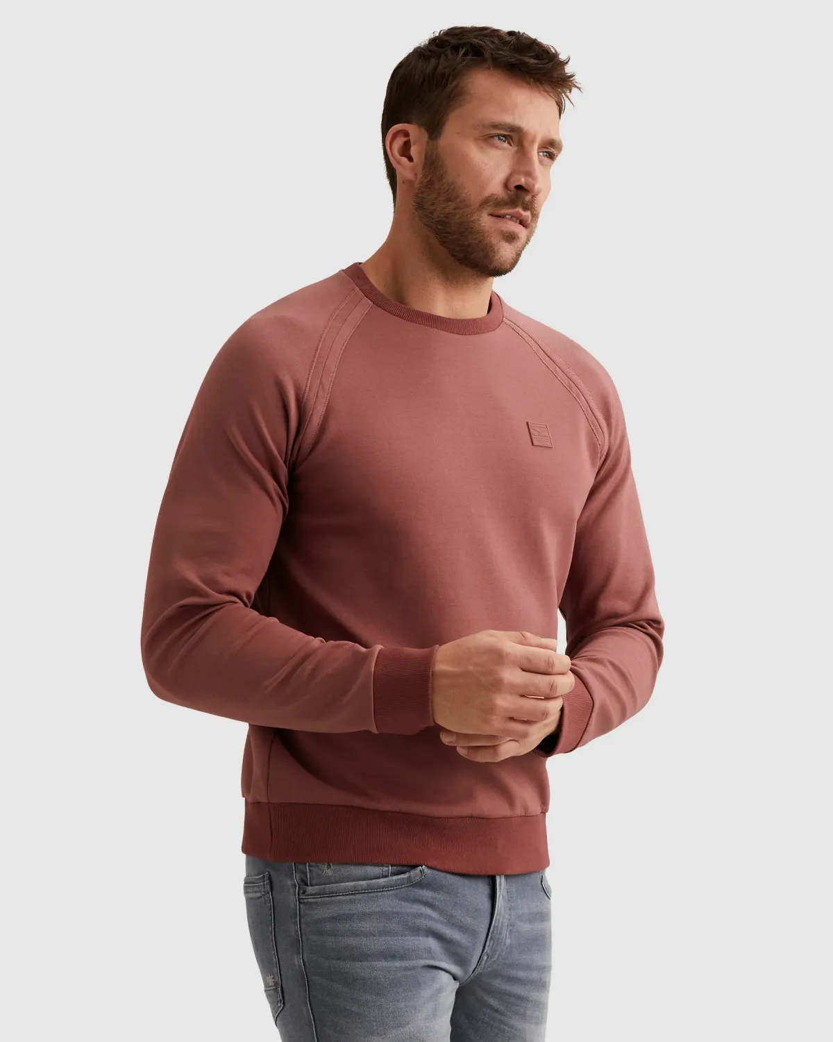 PME Legend Sweatshirt met raglanmouwen en ribboord