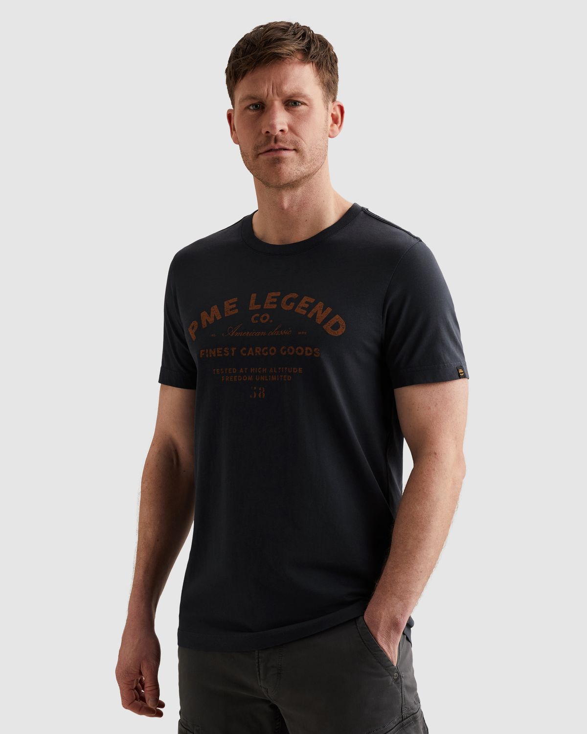 PME Legend T-shirt van jersey met artwork PTSS2602560-5116