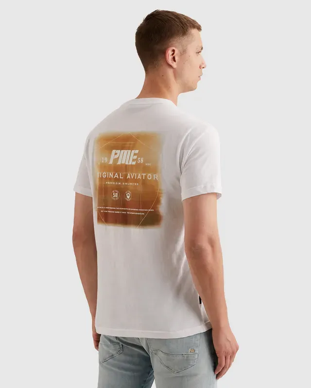 PME Legend T-shirt met meerkleurig artwork op de rug