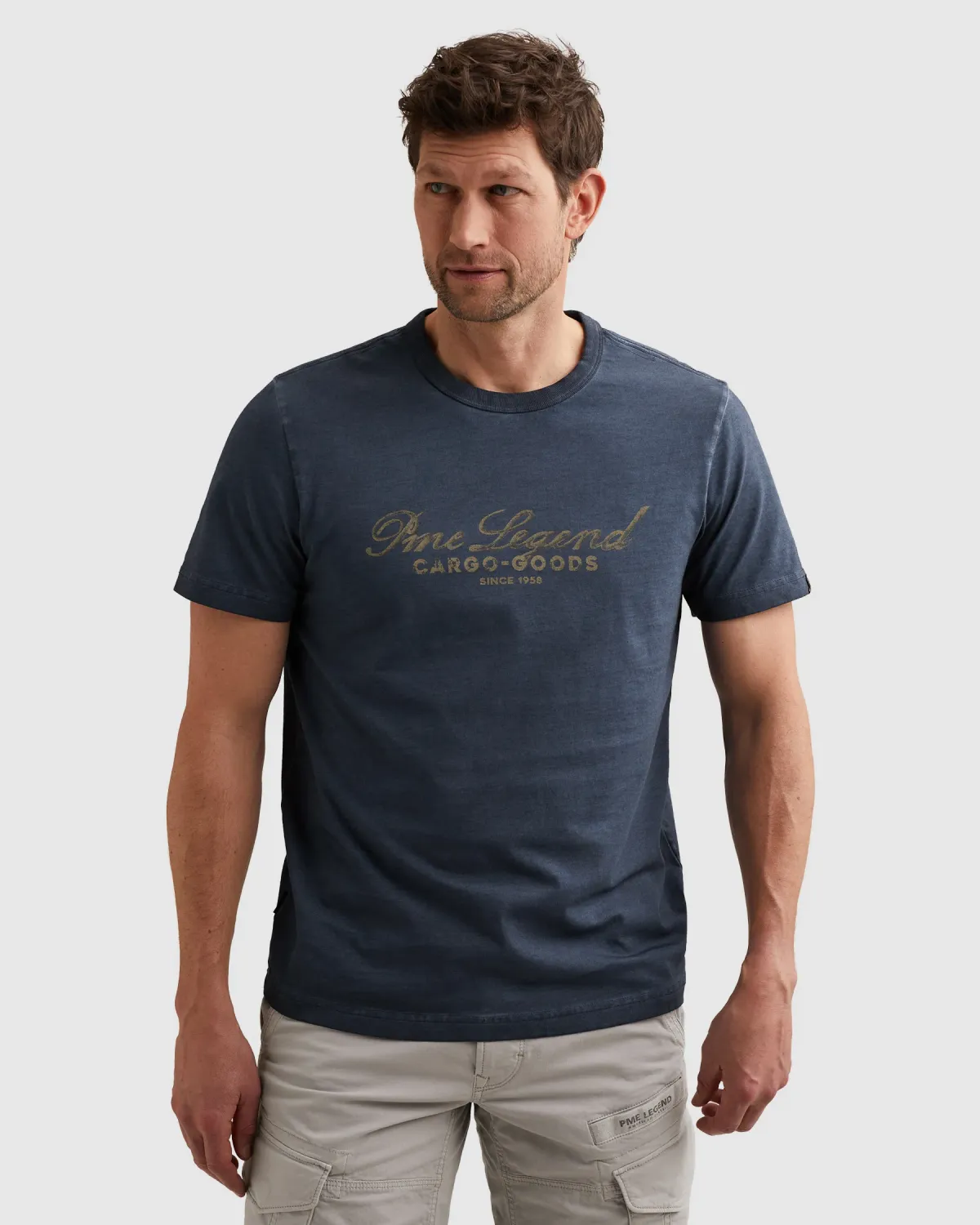 PME Legend T-shirt van jersey met stoer artwork op de borst