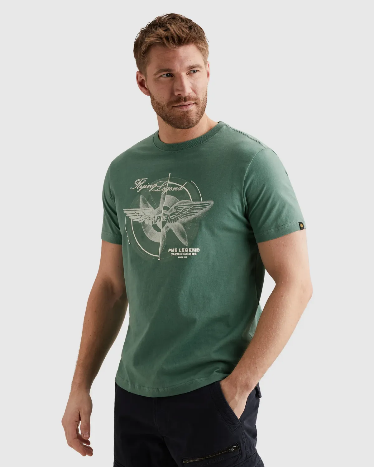 PME Legend T-shirt van jersey met groot artwork op de borst
