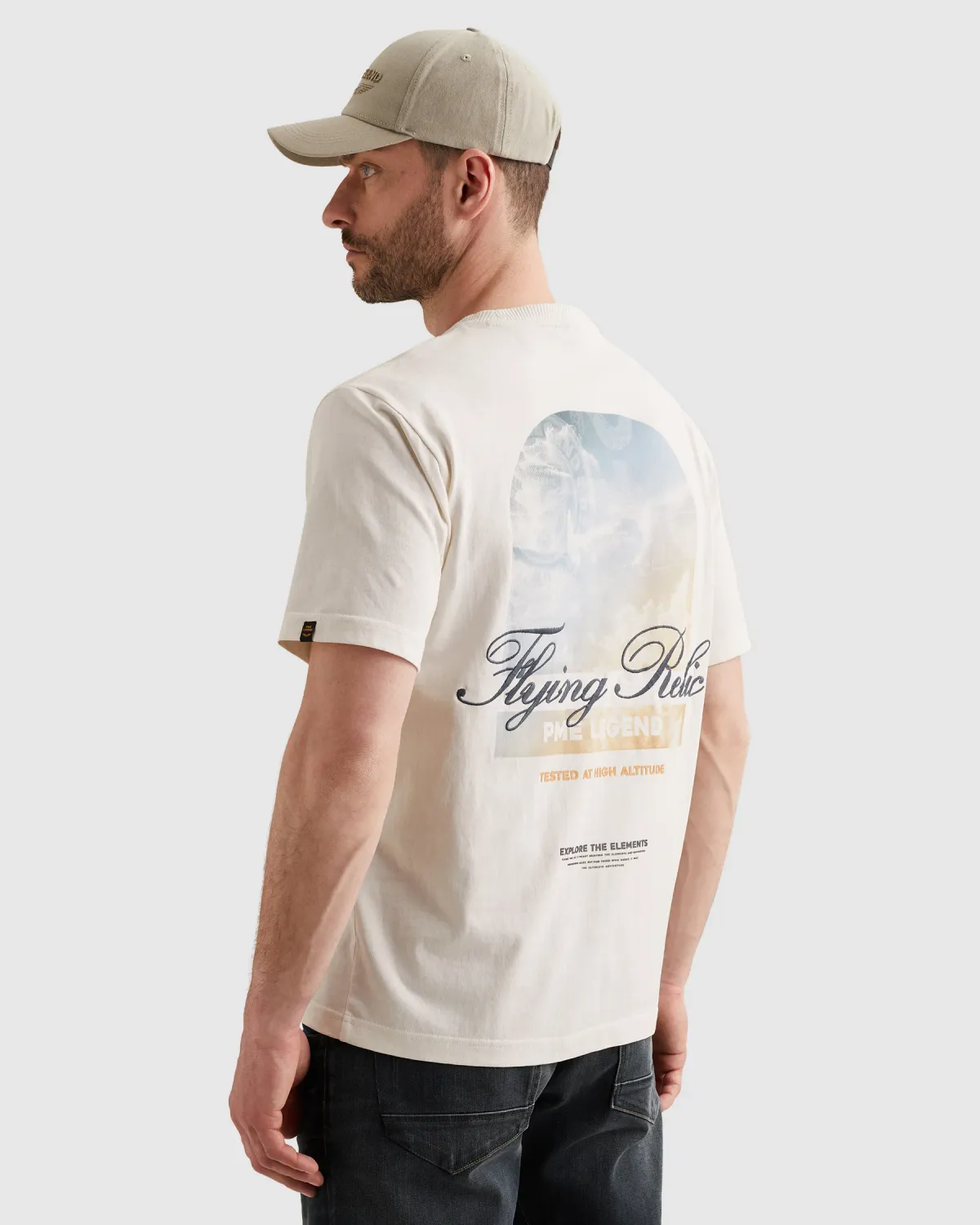 PME Legend T-shirt van een katoenblend met meerdere artworks