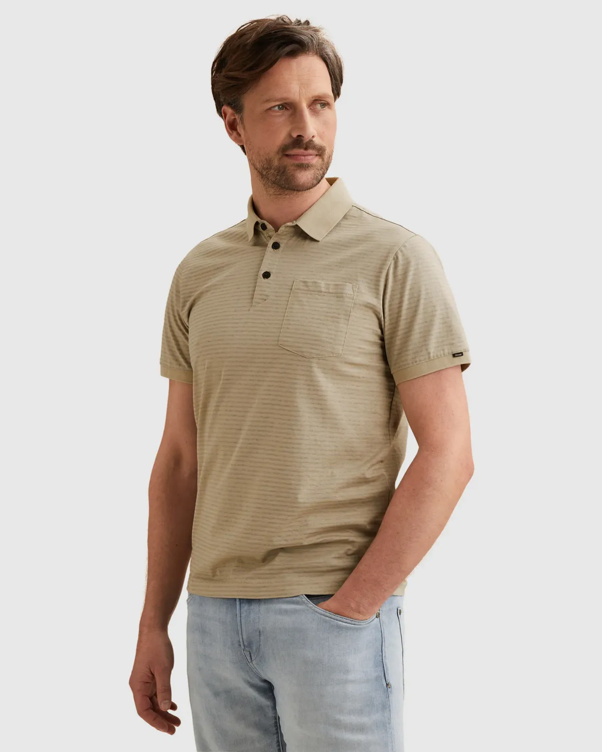 Vanguard Polo van 100% katoen met streeppatroon