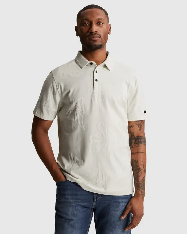 Cast Iron Polo shirt with allover jacquard pattern CPSS2605897-5011
