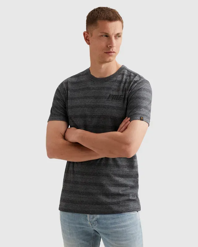 PME Legend T-shirt met tonaal streeppatroon