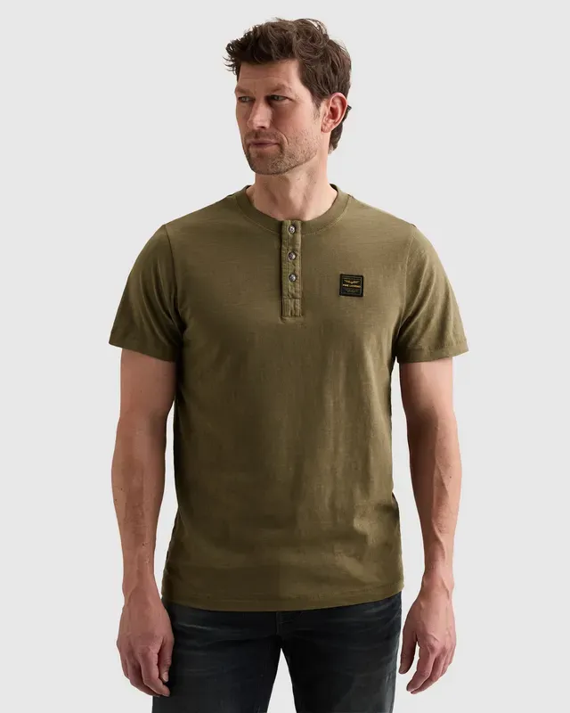 PME Legend Henley T-shirt met badge