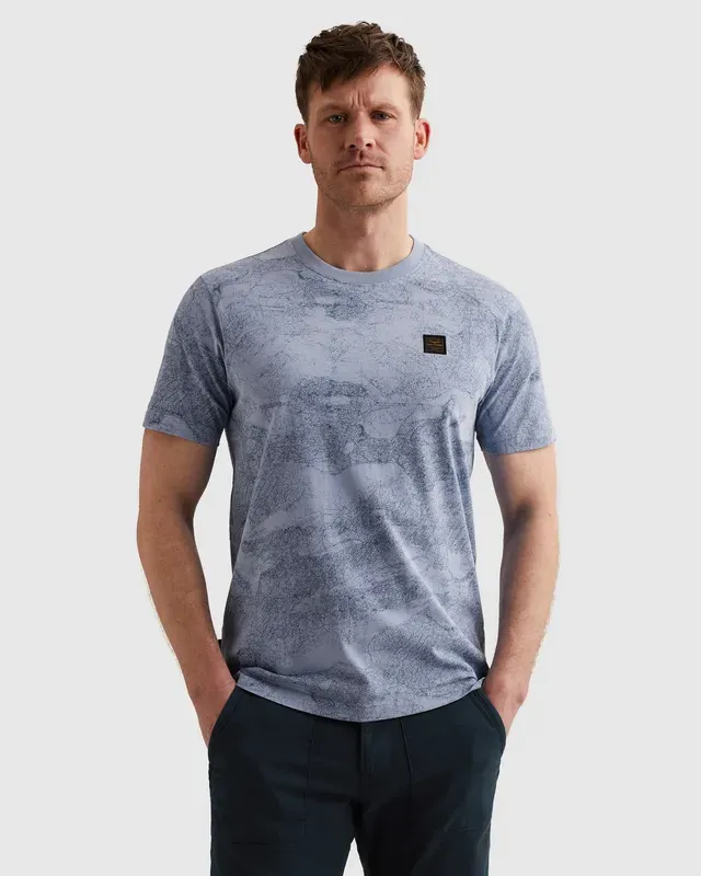PME Legend T-shirt van soepele jersey met allover print
