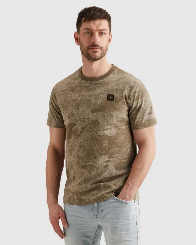 PME Legend T-shirt van soepele jersey met allover print