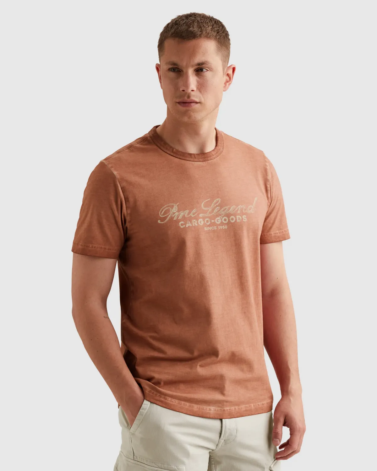 PME Legend T-shirt van jersey met stoer artwork op de borst