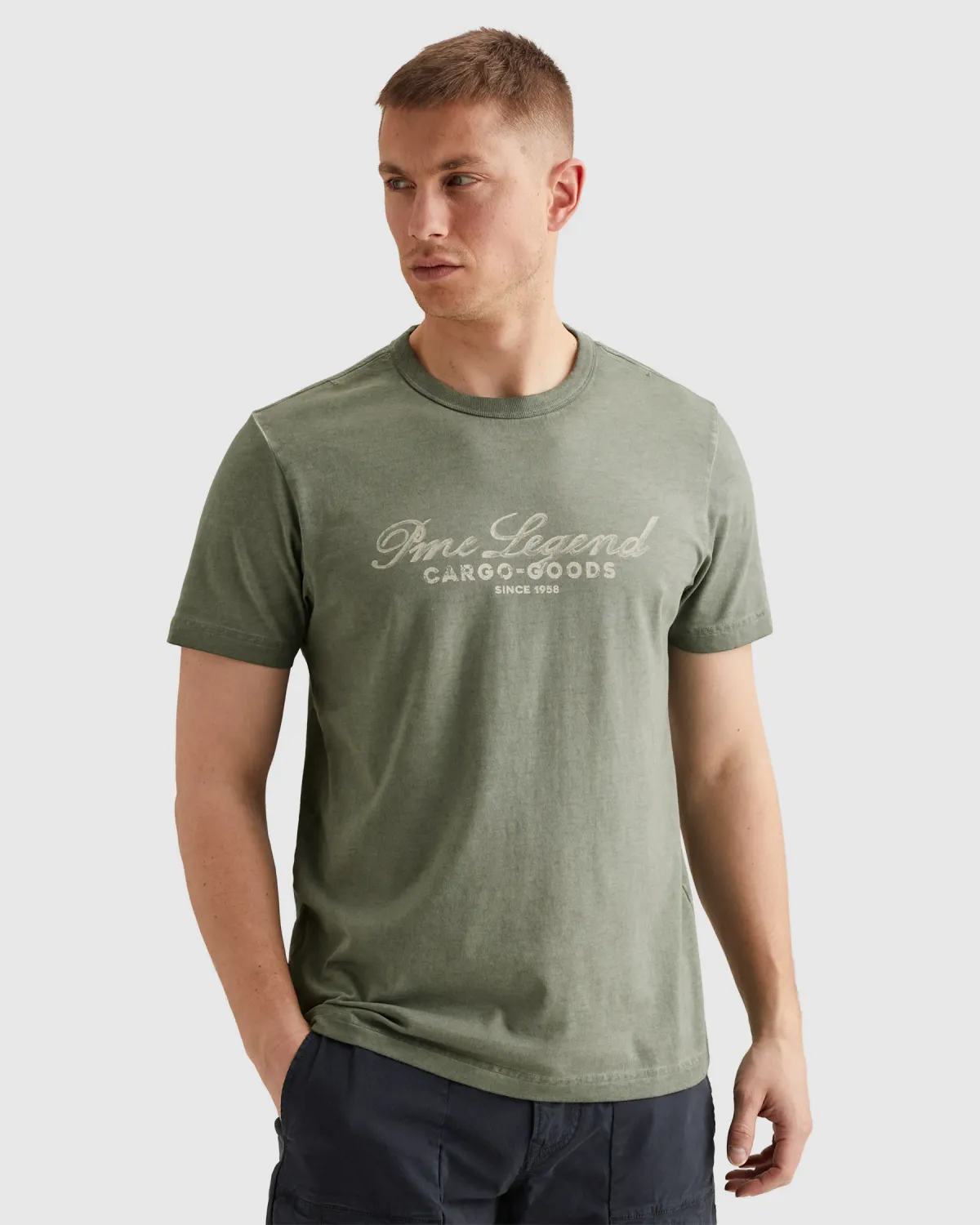 PME Legend T-shirt van jersey met stoer artwork op de borst