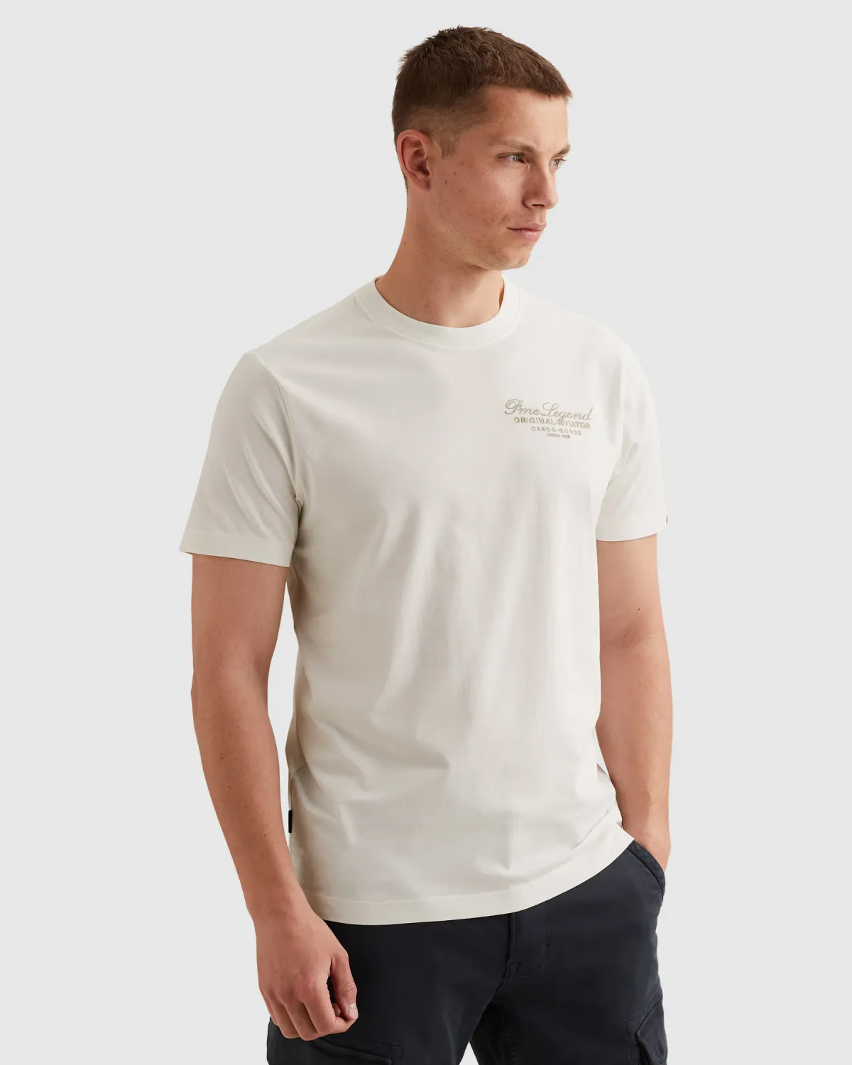 PME Legend T-shirt van jersey met groot artwork op de rug