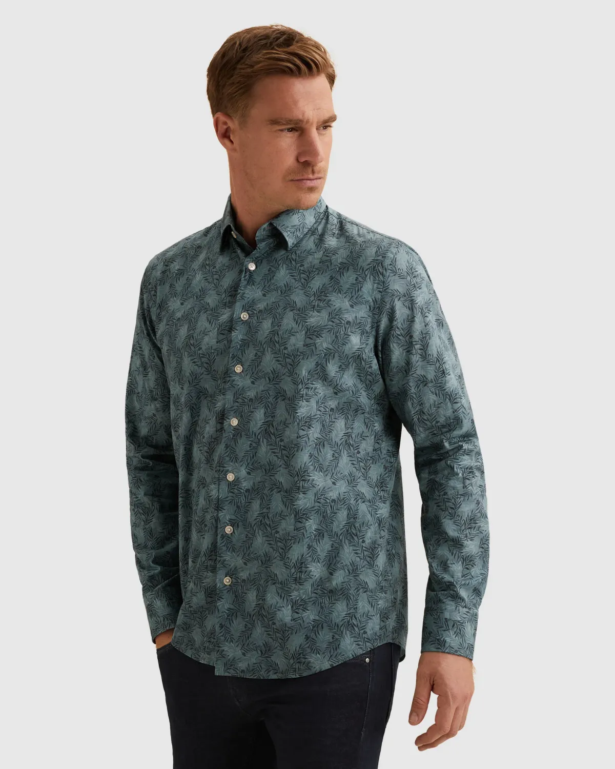 Vanguard Overhemd van poplin met allover print VSI2602208-5228