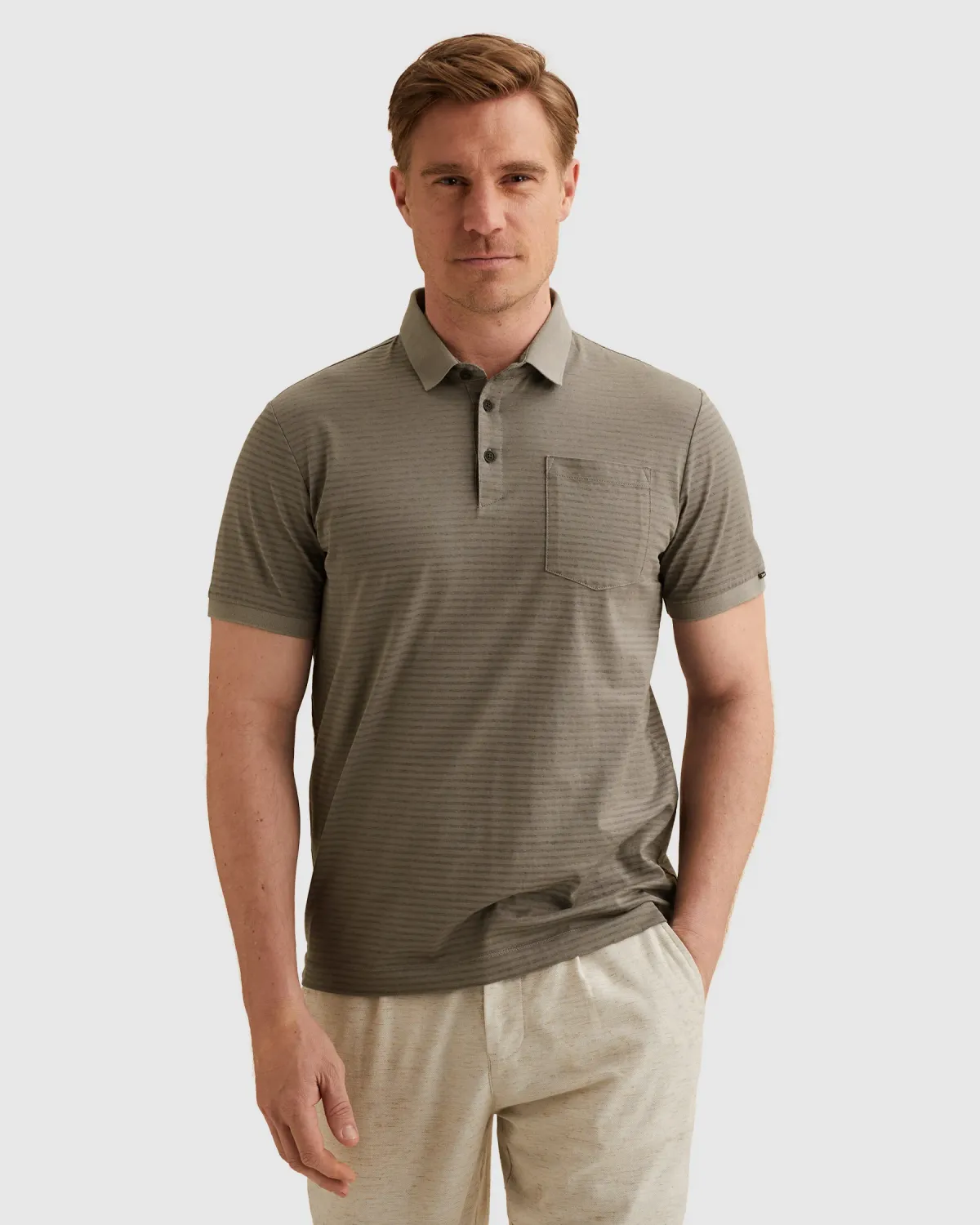 Vanguard Polo van 100% katoen met streeppatroon