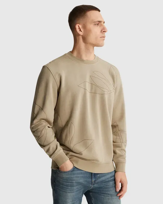 Cast Iron Sweatshirt met off-placed artwork