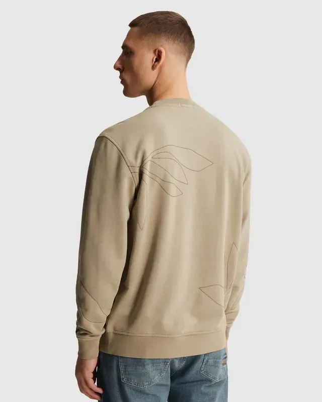 Cast Iron Sweatshirt met off-placed artwork