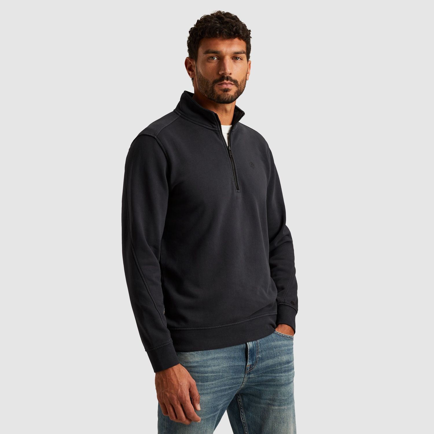 Cast Iron | Sweatshirt met halve rits CSW2511446-5287