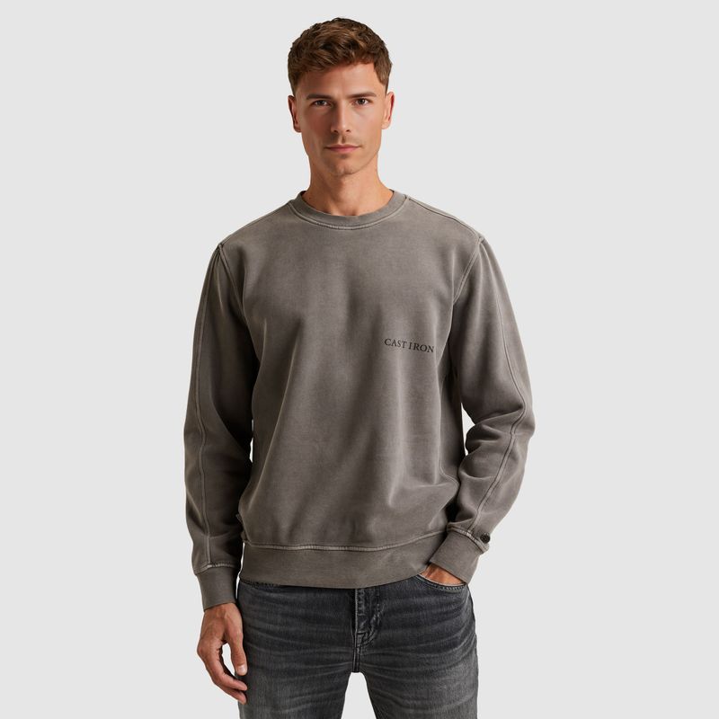 Cast Iron | Sweatshirt met off-placed logo CSW2509442-9133
