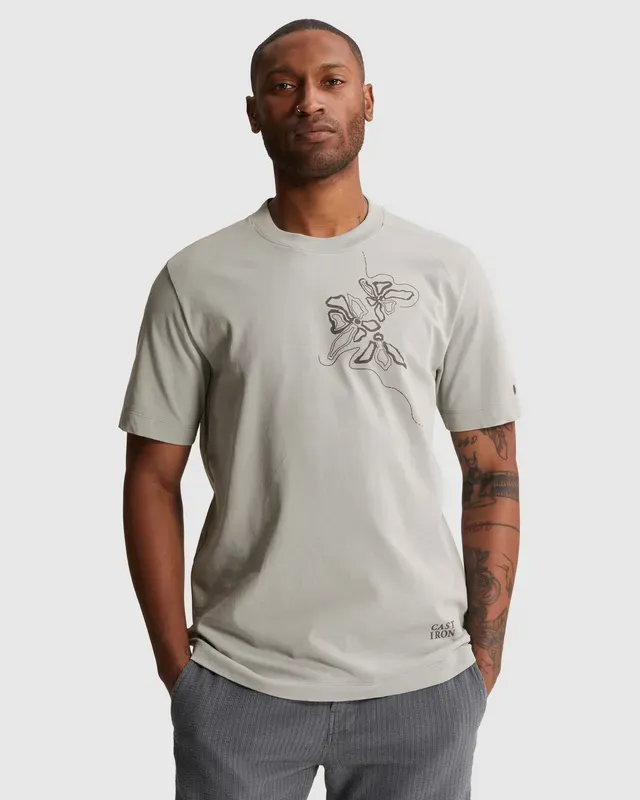 Cast Iron T-shirt in jersey with artwork CTSS2605586-9039