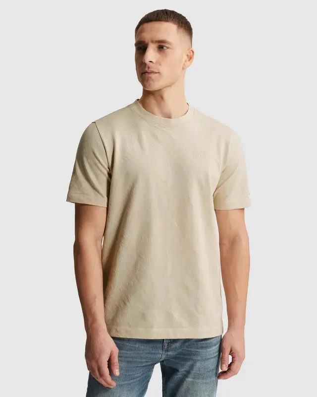 Cast Iron T-shirt in piqué with jacquard pattern CTSS2604589-7014