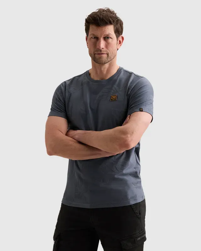 PME Legend T-shirt met allover jacquardpatroon