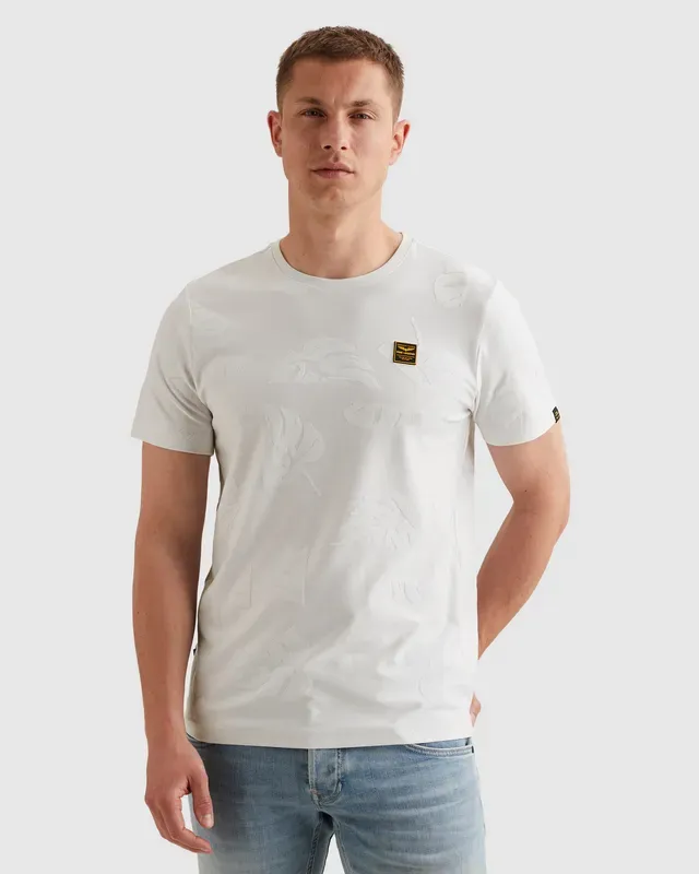 PME Legend T-shirt met allover jacquardpatroon